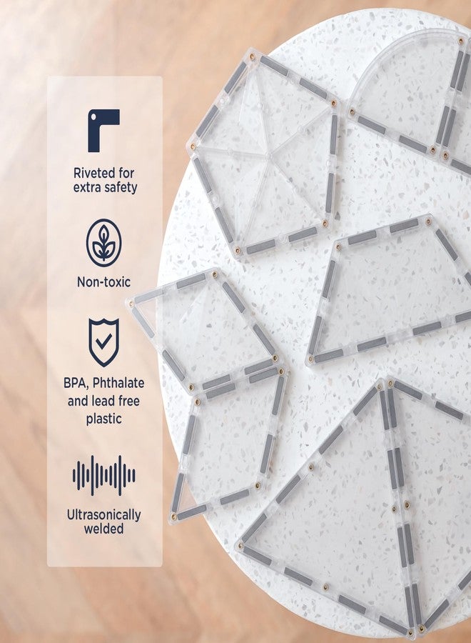 CONNETIX Magnetic Tiles Clear Shape Expansion Pack, 24 Pieces - Image 3