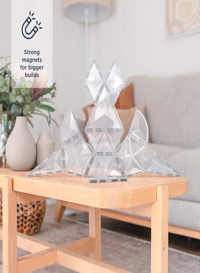 CONNETIX Magnetic Tiles Clear Shape Expansion Pack, 24 Pieces - Image 2