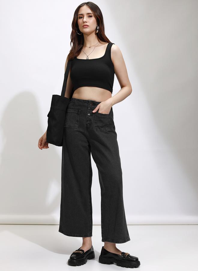 Tokyo Talkies Low-Rise Straight Fit Cotton Jeans - Image 2