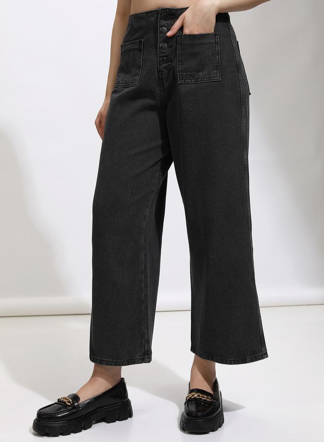 Tokyo Talkies Low-Rise Straight Fit Cotton Jeans - Image 4