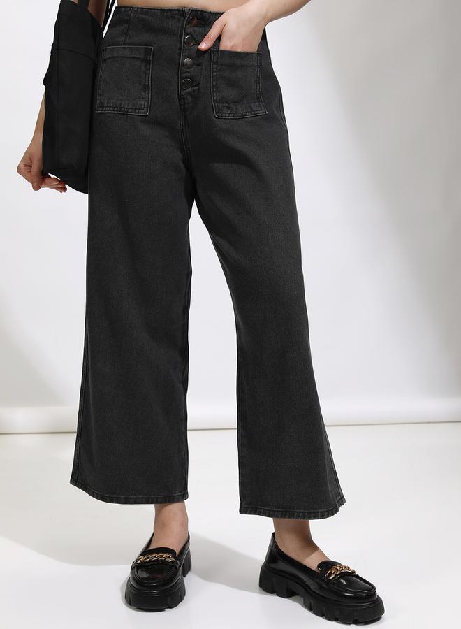 Tokyo Talkies Low-Rise Straight Fit Cotton Jeans - Image 1