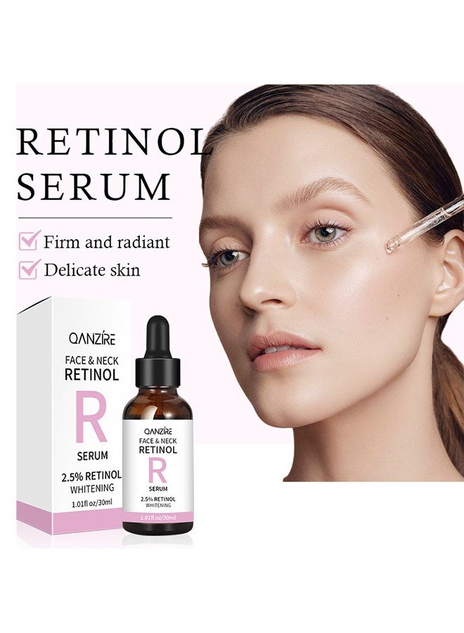  كانزير سيروم الوجه والرقبة بالريتينول، 2.5% ريتينول لتفتيح البشرة، يقلل التجاعيد، البقع العمرية، وعلامات ما بعد حب الشباب. يحفز الكولاجين، يشد البشرة، مضاد للشيخوخة مع حمض الهيالورونيك ونياسيناميد (30 مل) - Image 2