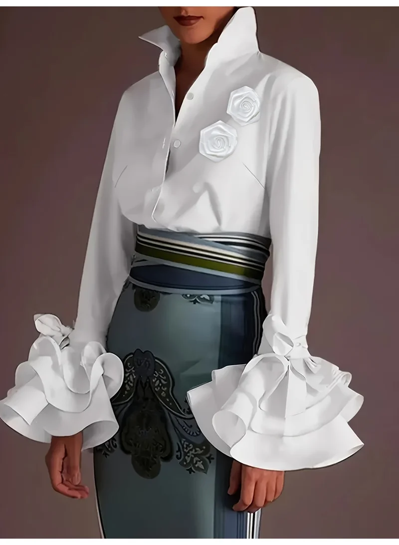 SIMPLEE Plus Size Women's Shirt Stylish Office & Casual Blouse