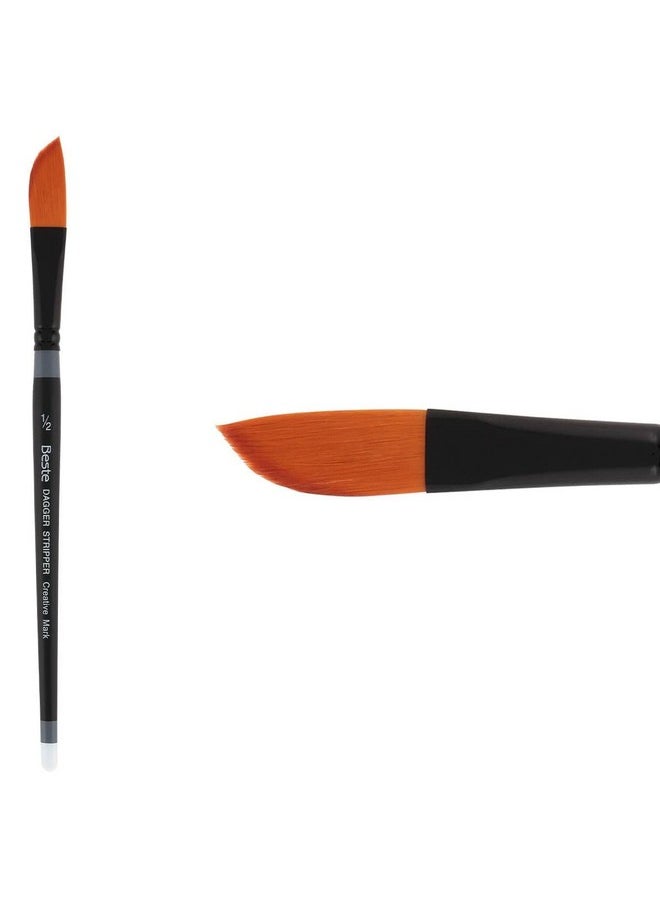 Creative Mark - Beste Golden Taklon Hair Brushes Watercolor Paint Brushes For Acrylic Watercolor Water Soluble Oil And Any Wet Paint Dagger Striper 1/2" - Image 1