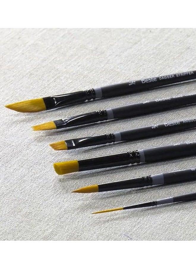 Creative Mark - Beste Golden Taklon Hair Brushes Watercolor Paint Brushes For Acrylic Watercolor Water Soluble Oil And Any Wet Paint Dagger Striper 1/2" - Image 1