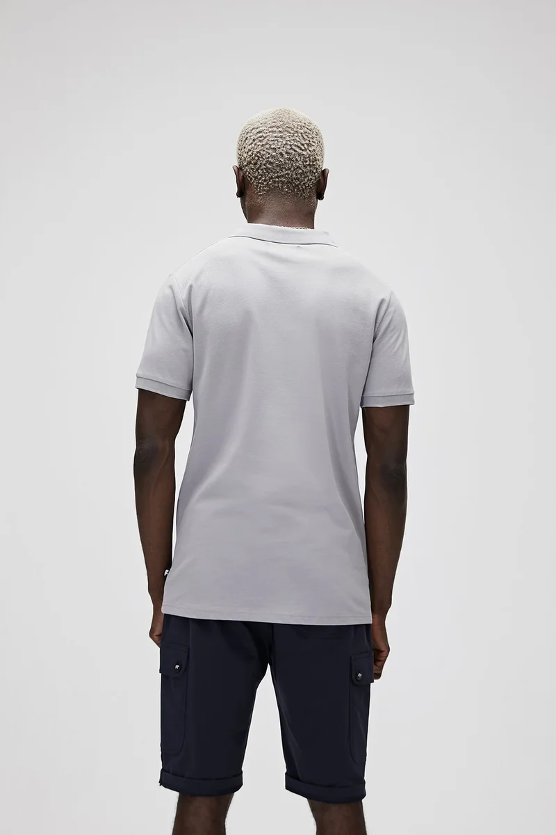 باد بير Men's White Smoke Polo Neck T-Shirt Stark Polo Os