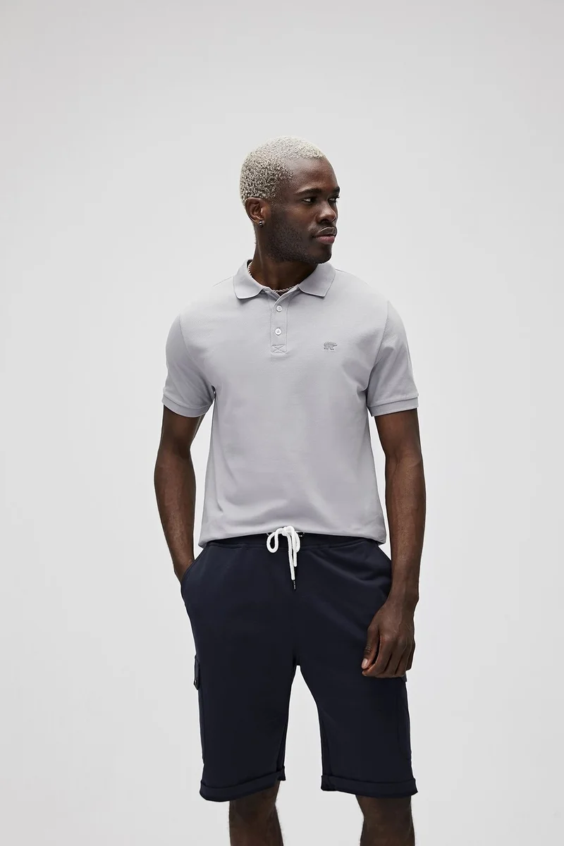 باد بير Men's White Smoke Polo Neck T-Shirt Stark Polo Os