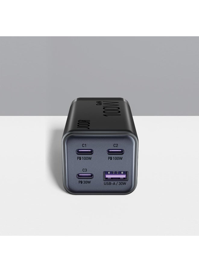 JODA Voltar 100W Charging Station – GaN Technology Desktop Charger with 3x Type-C & 1x USB-A Ports for 4 Devices - Image 4