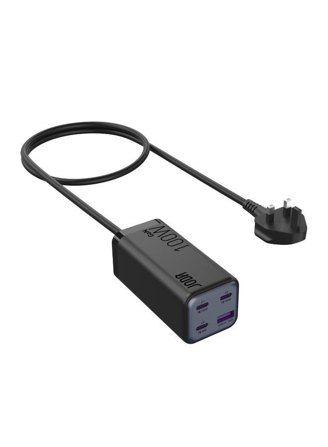 JODA Voltar 100W Charging Station – GaN Technology Desktop Charger with 3x Type-C & 1x USB-A Ports for 4 Devices - Image 1