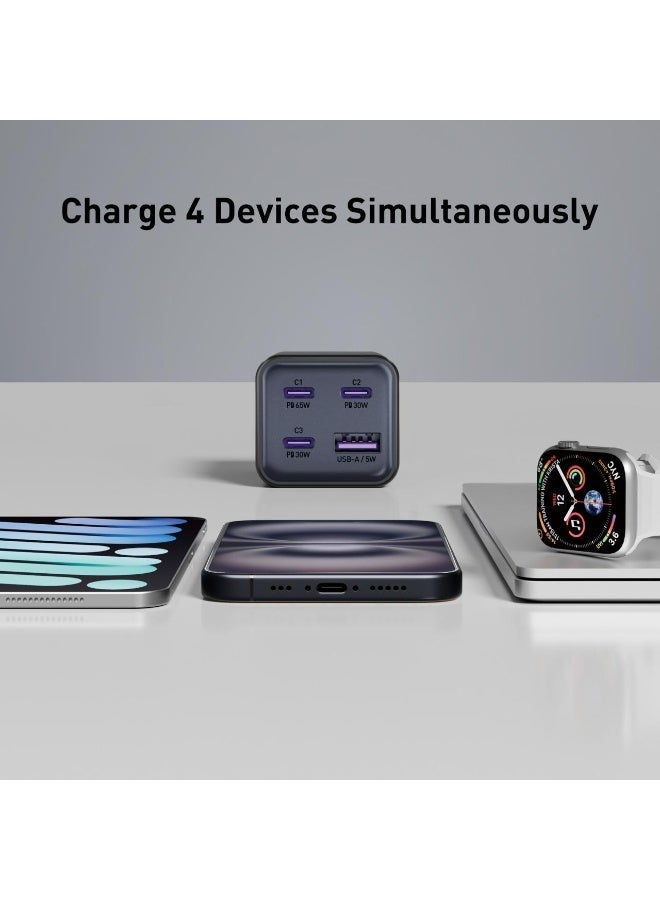 JODA Voltar 100W Charging Station – GaN Technology Desktop Charger with 3x Type-C & 1x USB-A Ports for 4 Devices - Image 3