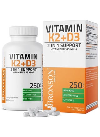 Vitamin K2 (MK7) with D3 Supplement Non-GMO Formula 5000 IU Vitamin D3 & 90 mcg Vitamin K2 MK-7 Easy to Swallow Vitamin D & K Complex, 250 Capsules - pzsku/Z55A439BF33CB2A8C2915Z/45/_/1687911110/f3f7b4a4-fb04-44bf-ad54-e5b43c40b880