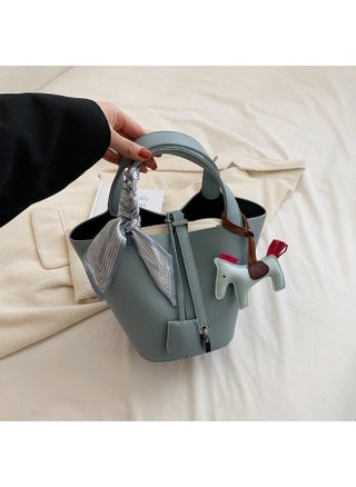 Patchwork Pendant Decor Simple Design Satchel Bag Include Pony Pendant and Silk Scarf - pzsku/Z55A43C2999A9B7E1F107Z/45/1746193814/72a32165-c879-4e08-8c5a-7f0561a12d34