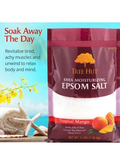 Tree Hut Tree Hut Shea Moisturizing Epsom Salt Tropical Mango, Ultra Hydrating Epsom for Nourishing Essential Body Care, 3 Pound (Pack of 1)  - Image 2