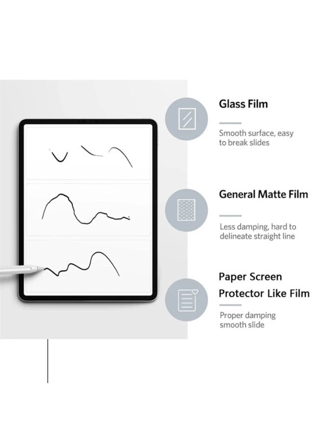 【2pcs】 Tablet Paper Film Screen Protector Compatible with iPad Air 13-inch (M2) 2024 Anti-Glare Like Paper Write Draw Soft Film Matte Film Anti-Scratch No-Bubble - Image 3