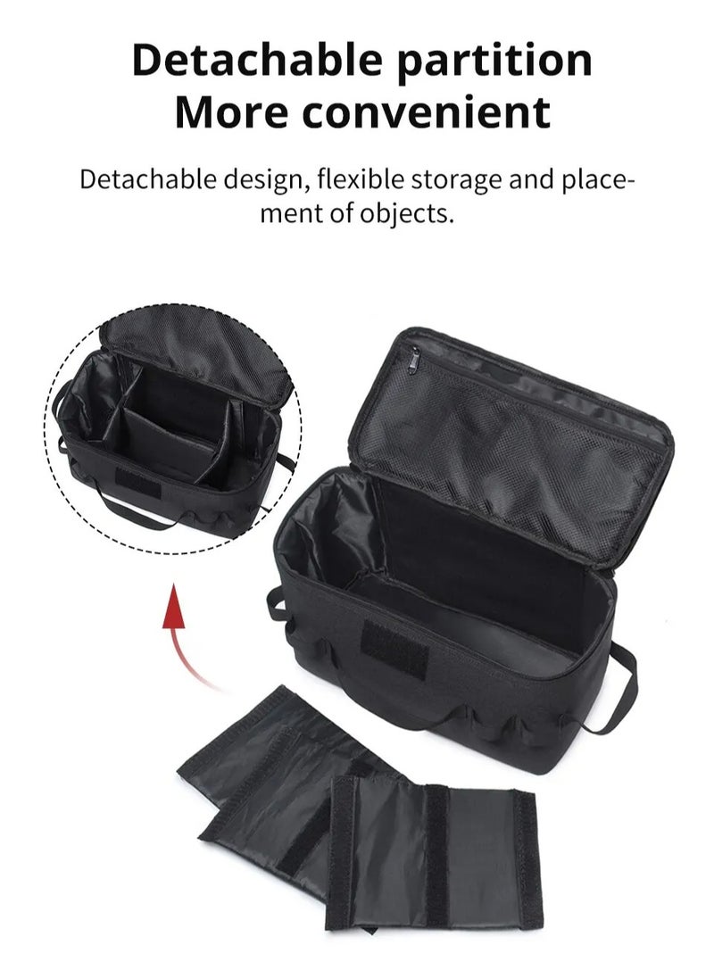 AROAQ Tactical Camping Storage Bag, Wear Resistant Outdoor Camping Gas Tank Storage Bag, Scratch Resistant Large Capacity Utility Tote Bag, Cookware Utensils Organizer Bag With Detachable Partition, (Green)  - Image 3