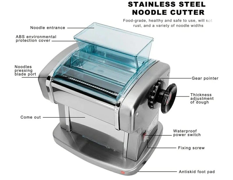 Shoppers Hub PNQ Electric Single Blade 1 Knife Pasta Maker Machine for Ideal Heavy Duty Use in Hotels Restaurants Cafes and Other Culinary Commercial Places  - Image 4