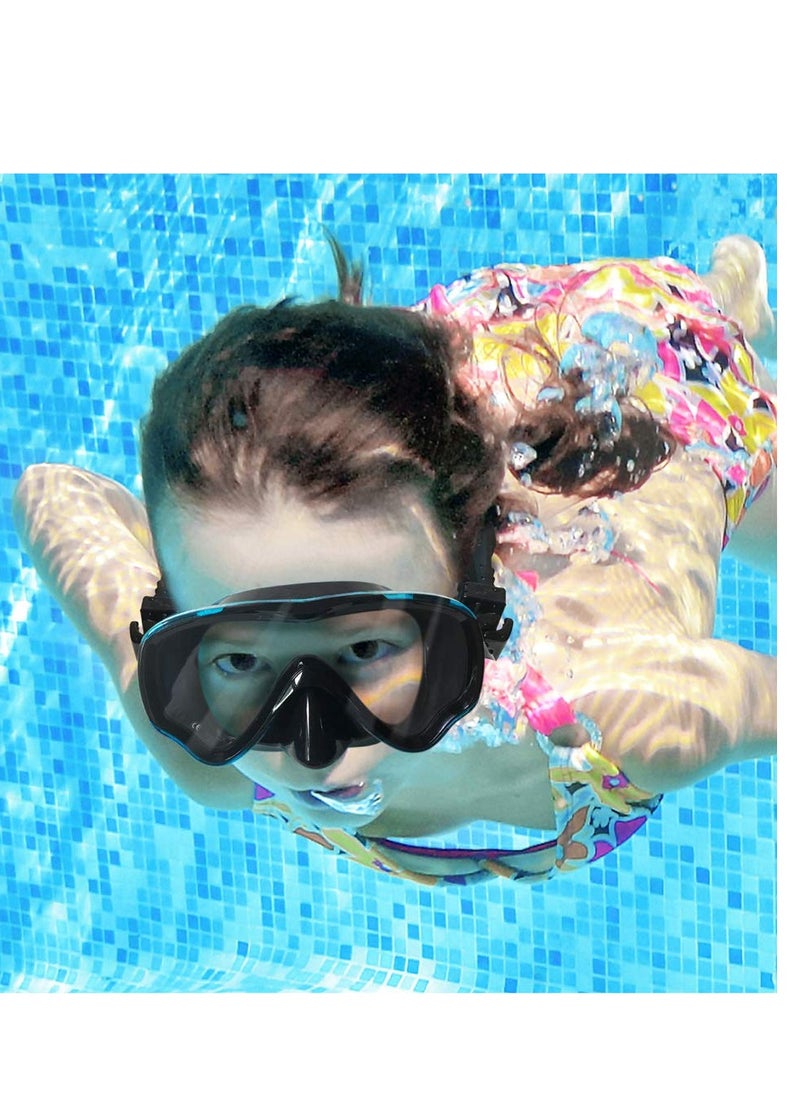SYOSI - Kids Snorkel Gear Diving Mask Anti-Fog and Anti-Leak Swimming Goggles Snorkeling Glasses Waterproof Durable Tempered Glass Mask for Children 5 - 12 Age - Image 1