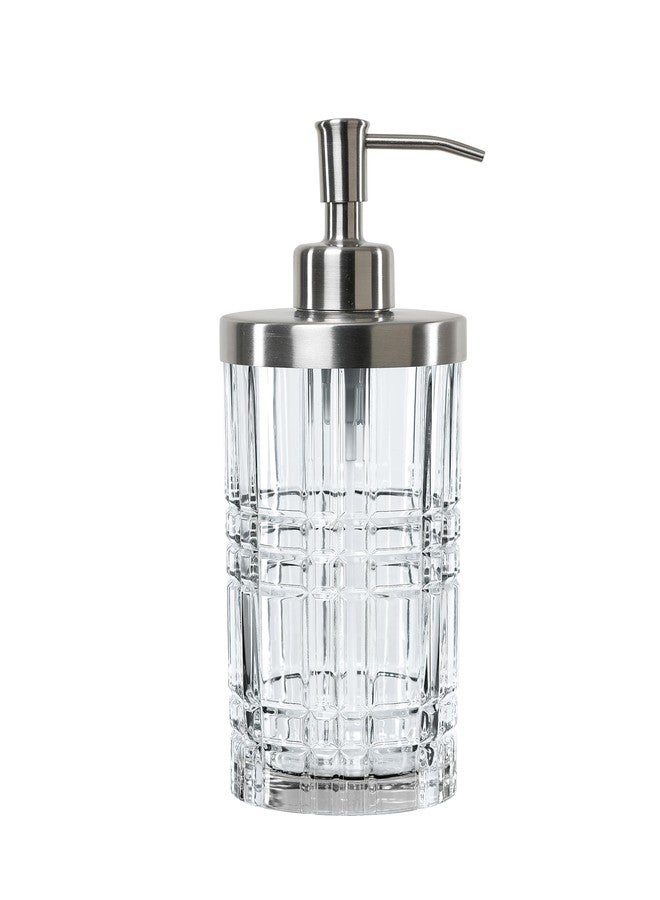 ناختمان موزع صابون سبا من مجموعة ناختمان سكوير | موزع صابون سعة 15 أونصة مع مضخة | مصنوع من زجاج كريستالي شفاف مع مضخة من الفولاذ المقاوم للصدأ | صنع في ألمانيا - Image 1