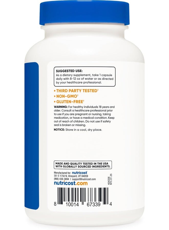مستخلص بذور العنب 28.000 مجم، 240 كبسولة - غير معدل وراثيًا، خالي من الغلوتين، مناسب للنباتيين - Image 4