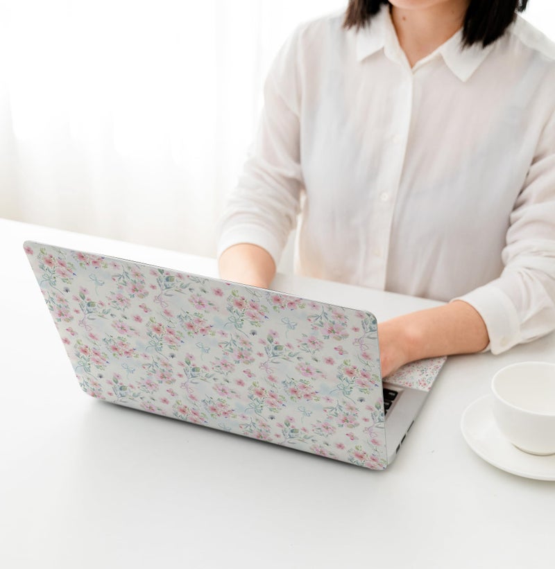 WINTOJO 11.6 13 13.3 14 15 15.6 inches Netbook Laptop Skin Sticker Decal Reusable Protector Cover Case for Laptop Notebook chromebook Pink Flowers W-NEK-48 - Image 2