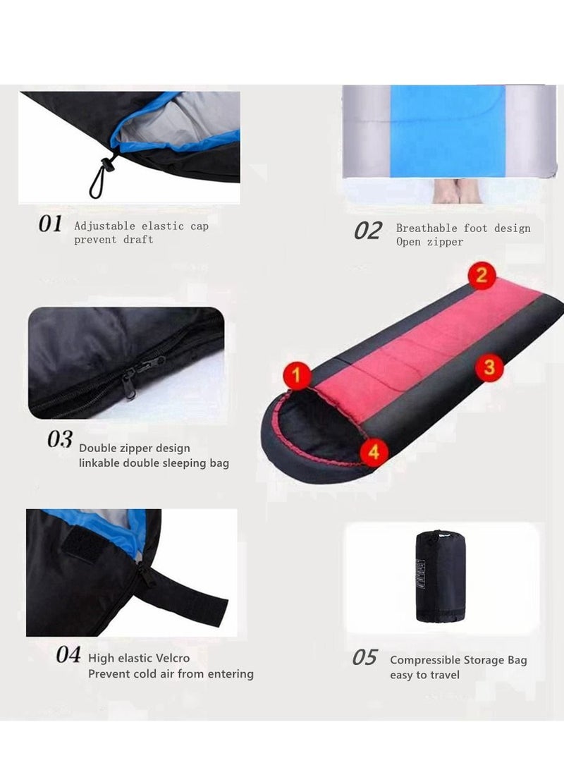 Generic COOLBABY Widened Sleeping Bag - Lightweight Waterproof Warm Adult Camping Sleeping Bag with Compression Bag, Backpack Sleeping Bag for Outdoor Camping, Hiking and Traveling - Image 4