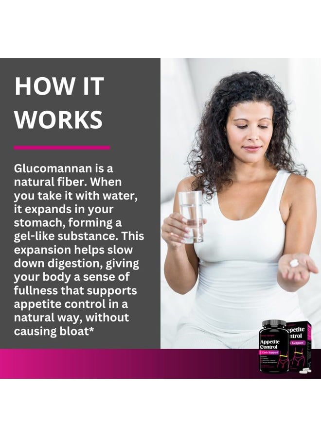 UNALTERED مثبط الشهية للنساء - يساعد في إدارة الرغبات، يعزز الشعور بالشبع، ويدعم فقدان الوزن - مكمل غذائي طبيعي مع الكروم بيكولينات وغلومكانان - 120 كبسولة نباتية - Image 4