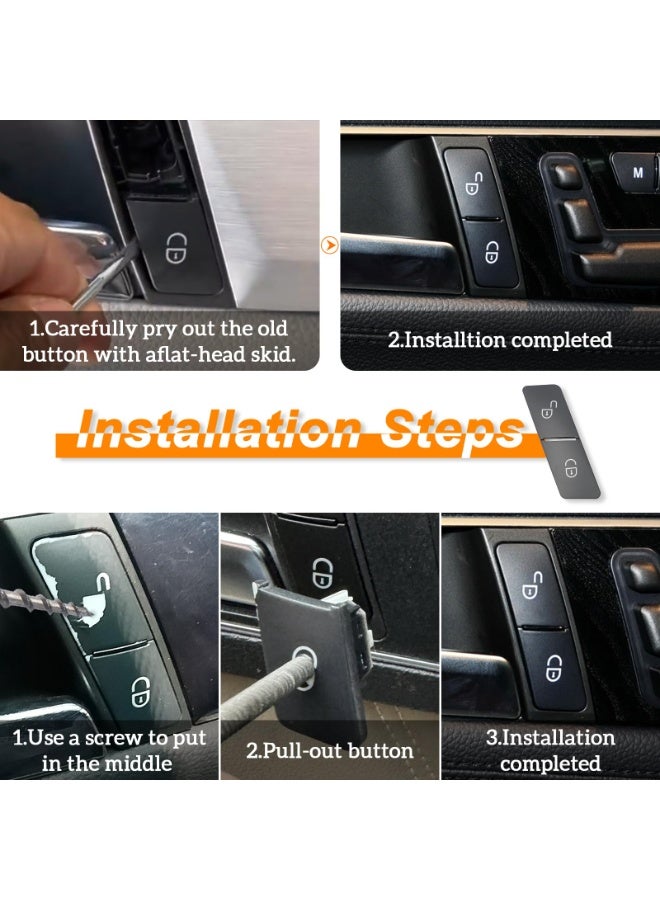 assenger Side Door Lock Switch Button Replacement Fit for Mercedes-Benz W204 C180 C200 C300 C63,E-Class W212 E200 E300 E350 E400 E63,X204/X166/W166/W117/W218/CLA/CLS#2049058402(Right Side) - Image 3