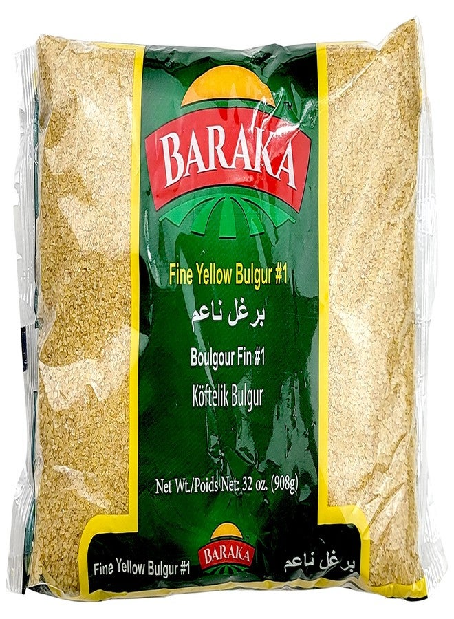 Baraka Cracked Wheat, Yellow Bulgur, Number 1 Fine, 100% All Natural, for Pilaf, Non-GMO, Great for Tabboleh and Vegan Receipes 2 Pounds (Pack of 1) - Image 1