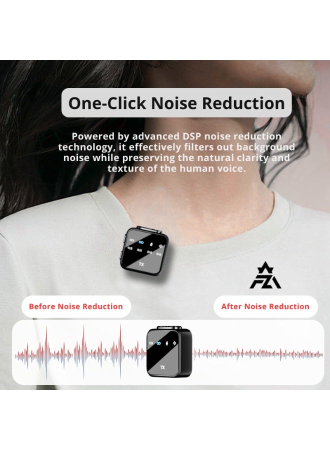 Mini Lavalier Wireless Microphone for iPhone & Type-C | Clip-On Mic with Noise Cancellation, Omnidirectional, Lightweight, for Podcast, Singing, Interview, YouTube, TikTok - Image 2