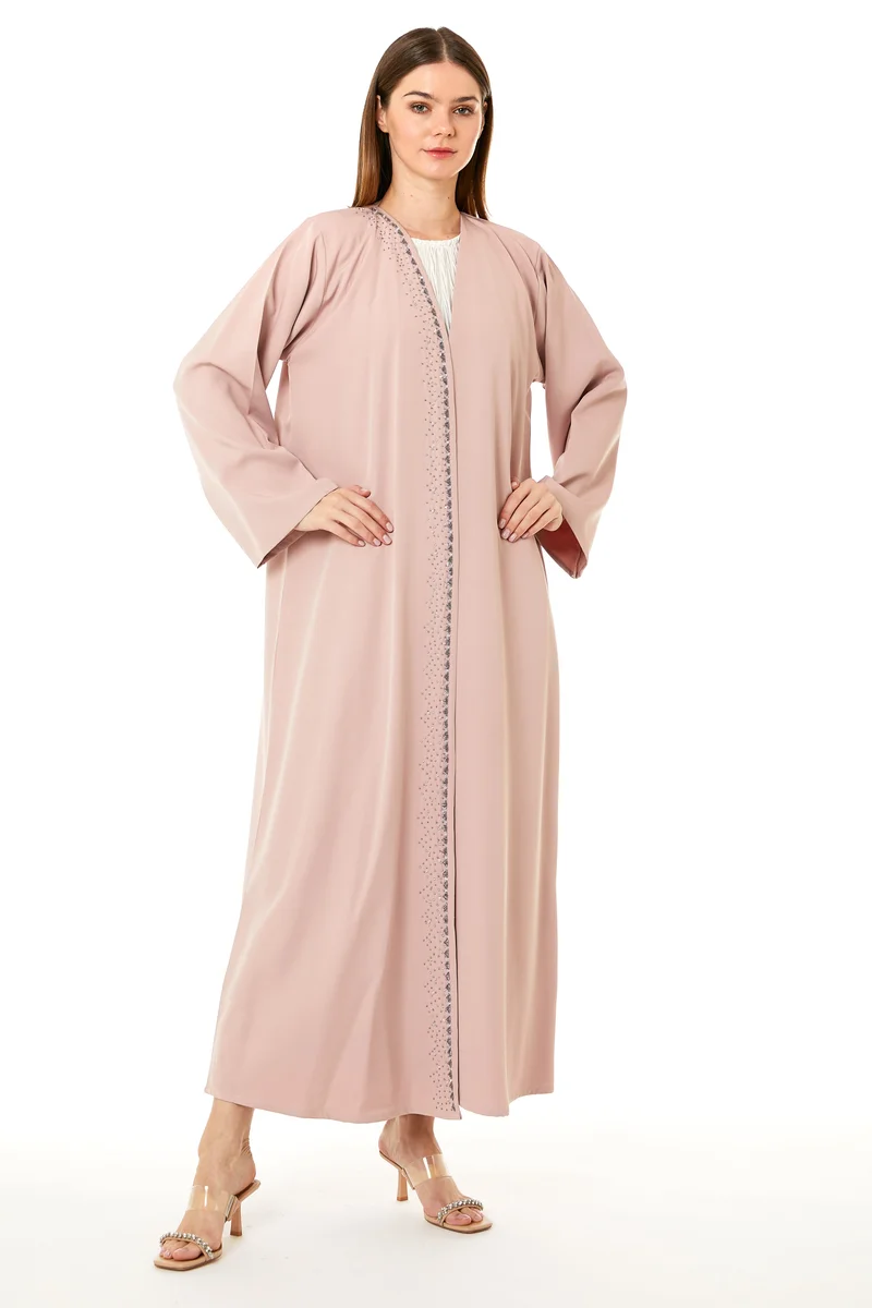 Moistreet Embellished Flared Sleeve Abaya