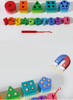 YOMA 3 in 1 Children Learning Kids Educational Wood magnetic maze board games for kids  - Image 3