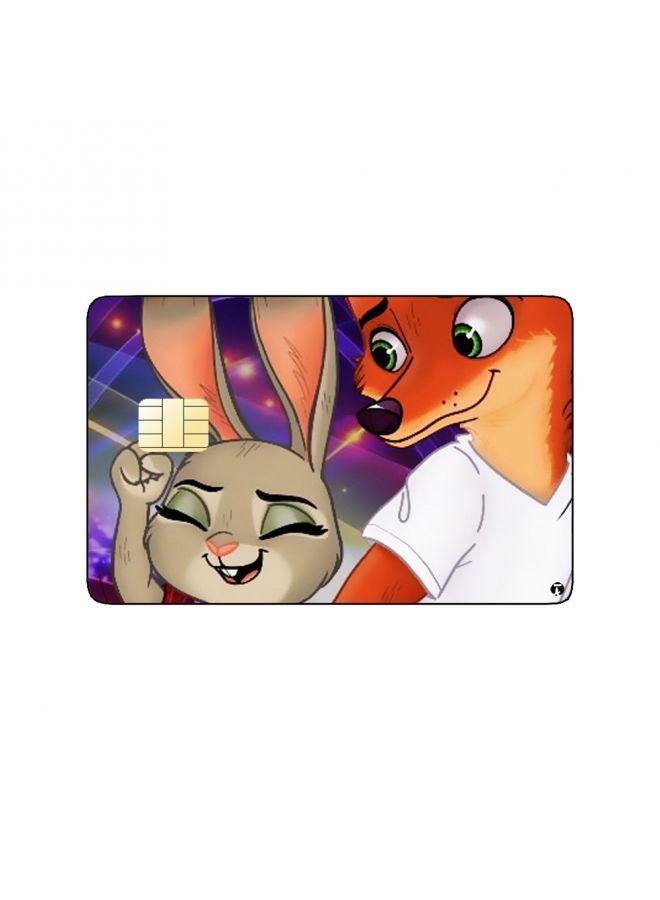 RKN PRINTED BANK CARD STICKER Animation Nick And Judy From Zootopia By Disney - Image 1