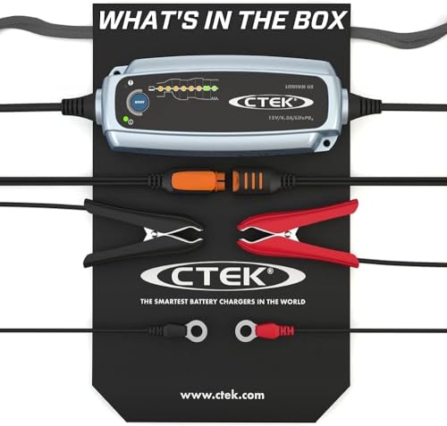 CTEK 56-926 ليثيوم الولايات المتحدة | شاحن بطارية ليثيوم أيون فوسفات LiFePO4 أوتوماتيكي بالكامل | 5.0Ah - 60Ah | شحن صيانة يصل إلى 120Ah - Image 2