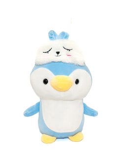 Classic Plush Penguin With Eye Mask - Sky Blue Color Size 23 cm