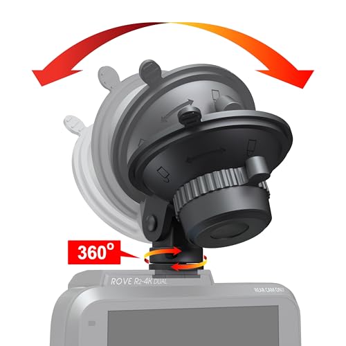 ROVE Suction Cup Mount for R2-4K, R2-4K PRO and R2-4K Dual Dash Camera Models - Image 2