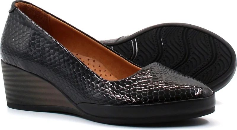 فاست ستيب Leather Women's Wedge Heel Shoes 411ZA291