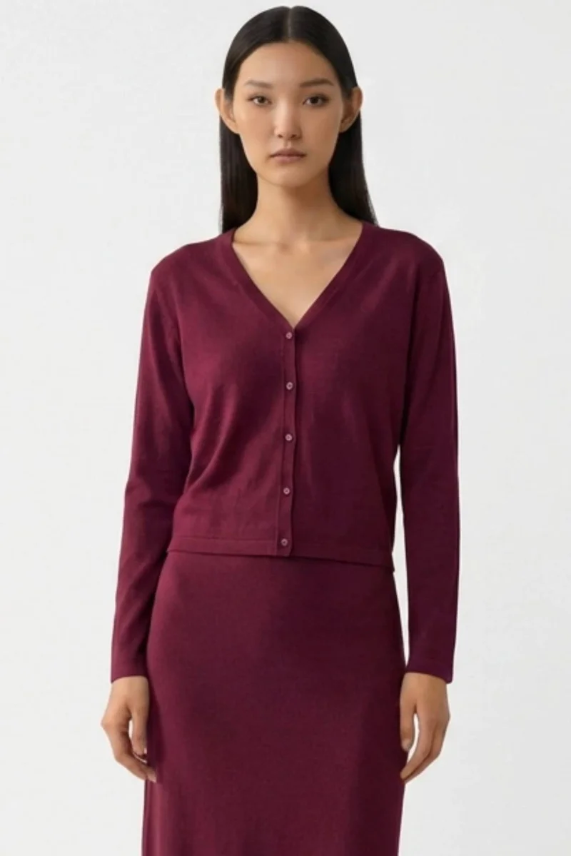 The Editor's Market Tamera Button-Down Knit Top
