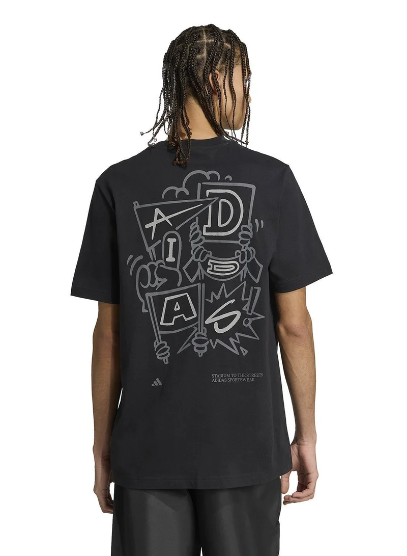 Adidas Stadium Crowd Loose Graphic T-Shirt