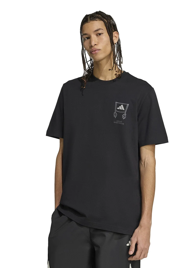 Adidas Stadium Crowd Loose Graphic T-Shirt