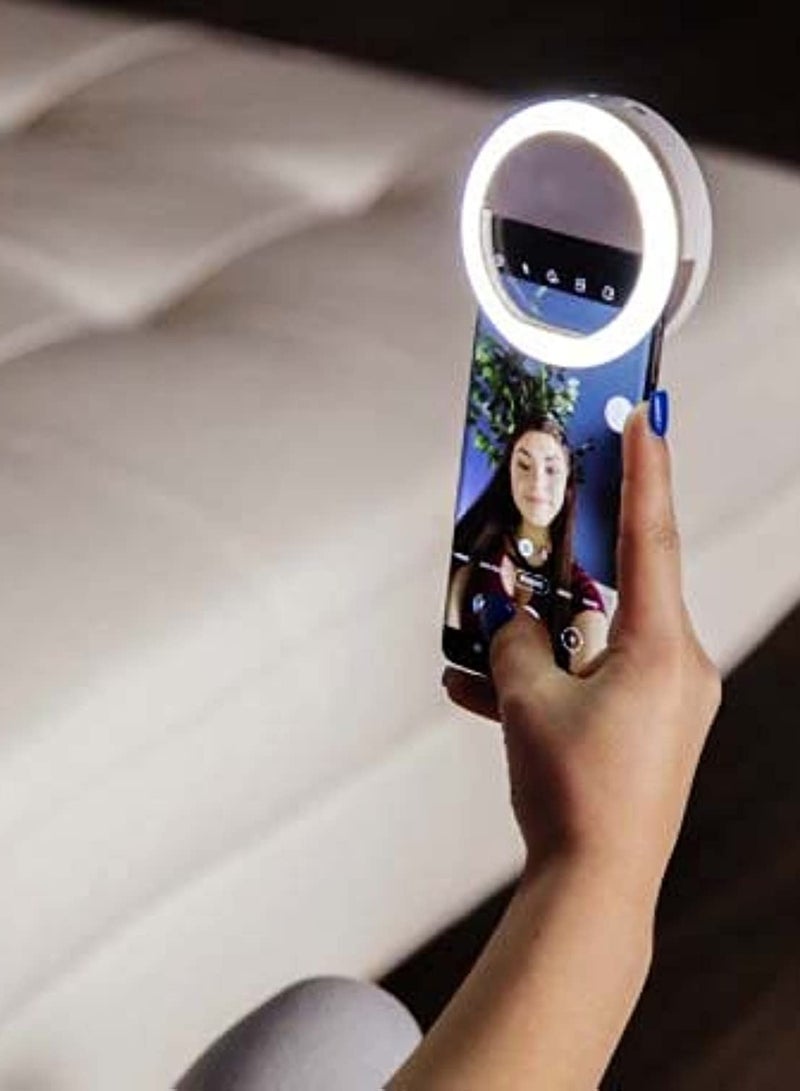 erorex Selfie Ring Light Clip on Light for Phone Camera 3 Level Brightness Mini Led  - Image 3