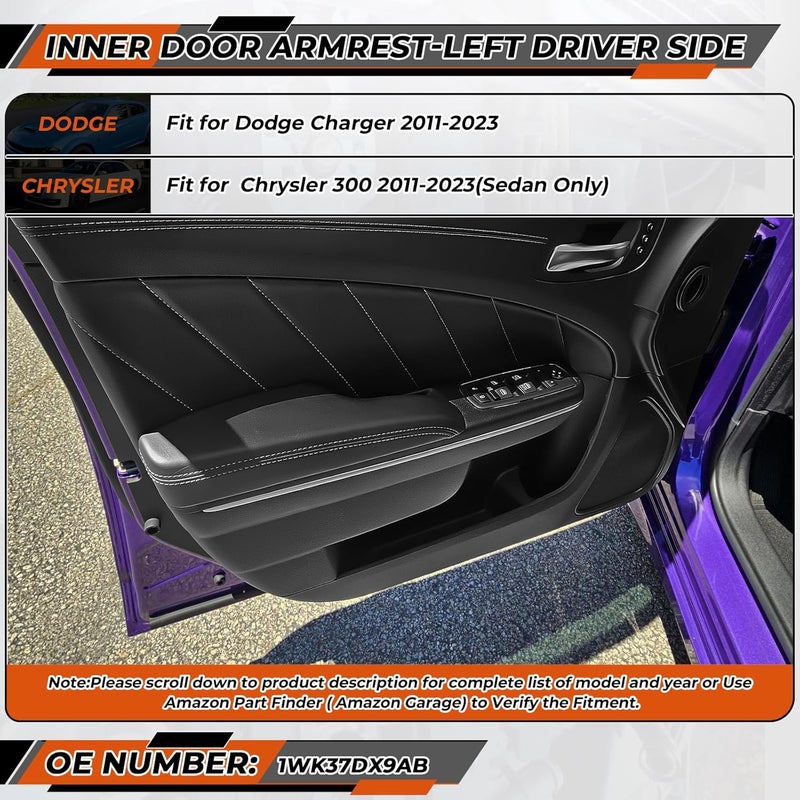 ACLONG Inner Door Armrest for Dodge Charger & Chrysler 300 - Image 2