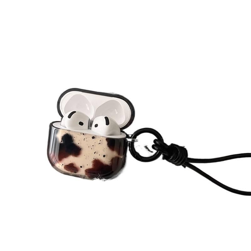حافظة حماية متوافقة مع سماعات AirPods Pro / سماعات AirPods 4 مع غطاء صلب باللون أسود وحماية من الخدش وحمل يومي خفيف خفيف الوزن من البلاستيك - JOVA - Image 3