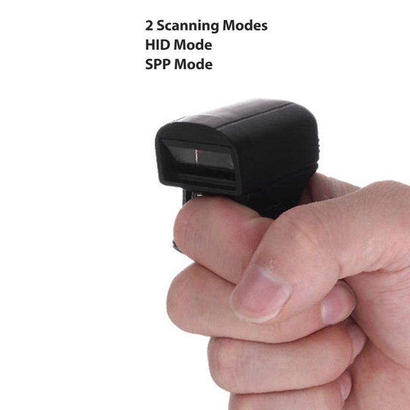 1D 2D Ring Barcode Scanner 2.4G Wireless Bluetooth CCD Red LED Finger Barcode Scanning Tool Built in Battery - Image 3