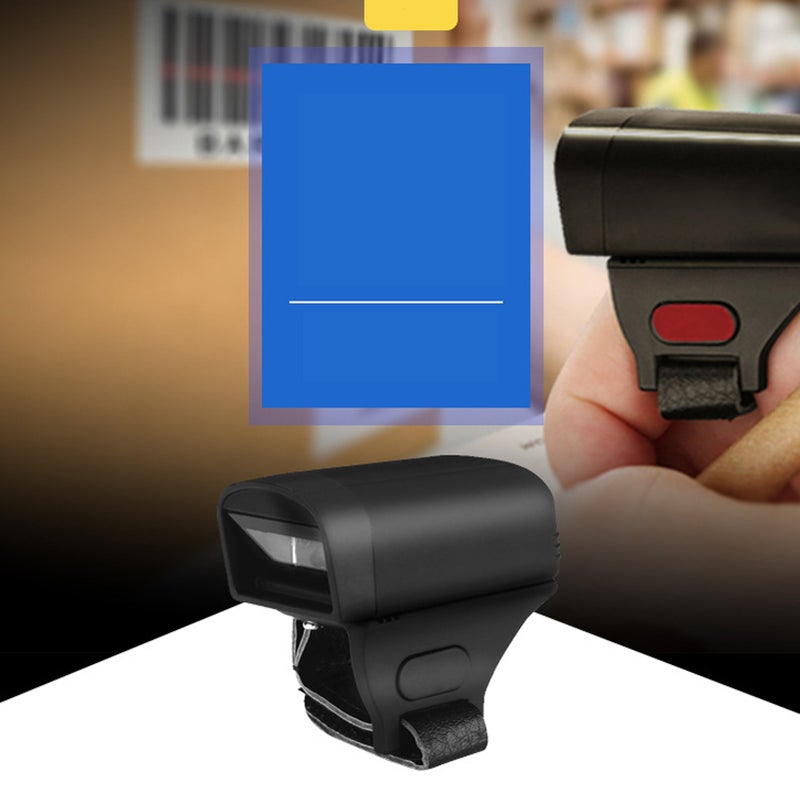 1D 2D Ring Barcode Scanner 2.4G Wireless Bluetooth CCD Red LED Finger Barcode Scanning Tool Built in Battery - Image 5