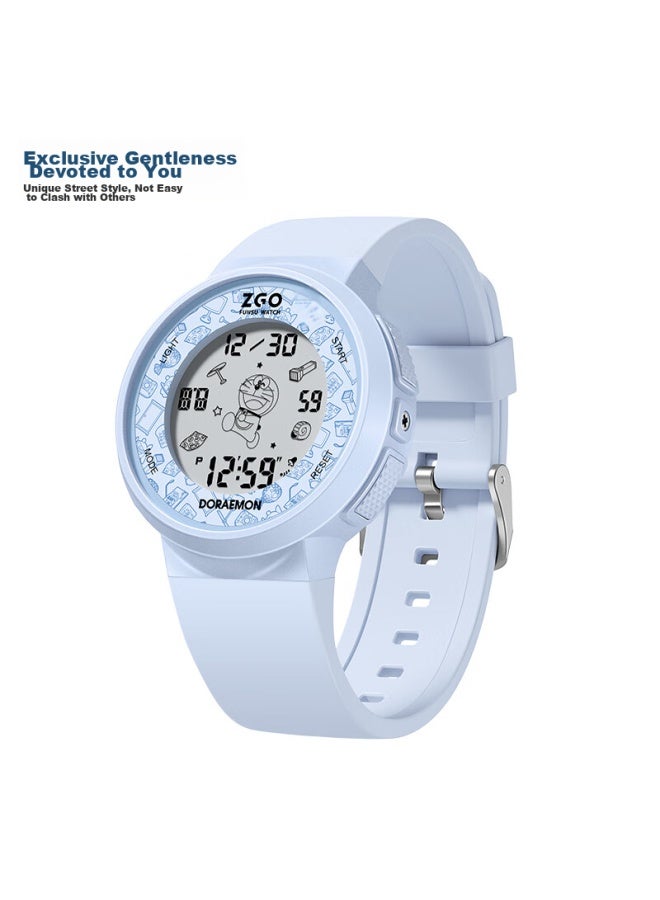 Zgo Doraemon Children's Electronic Watch For Boys, Middle And Elementary School Students, Teenagers, Waterproof Alarm Clock Time-telling Watch 8555 - Image 2