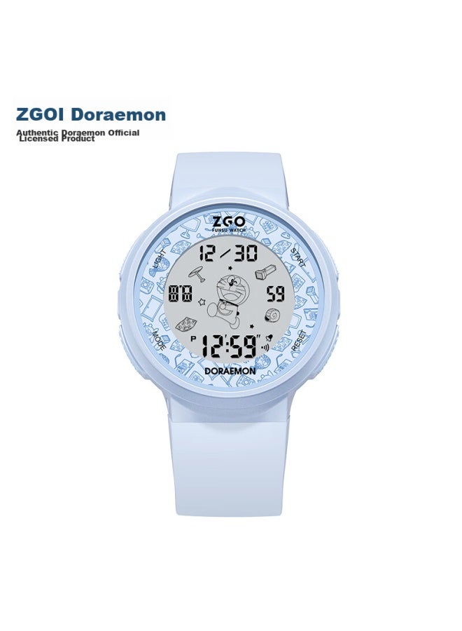 Zgo Doraemon Children's Electronic Watch For Boys, Middle And Elementary School Students, Teenagers, Waterproof Alarm Clock Time-telling Watch 8555 - Image 1