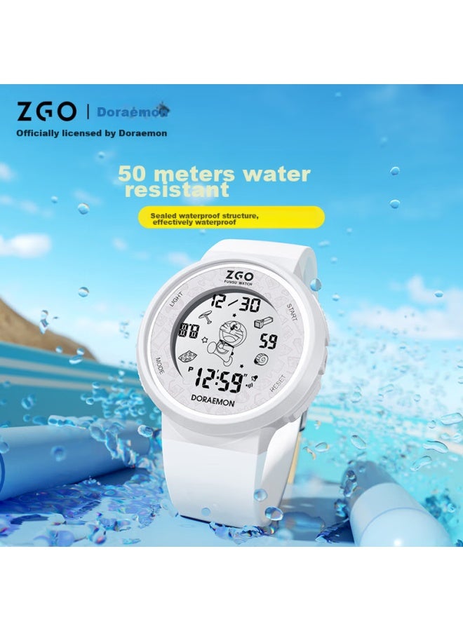 Zgo Doraemon Children's Electronic Watch For Boys, Middle And Elementary School Students, Teenagers, Waterproof Alarm Clock Time-telling Watch 8555 - Image 5