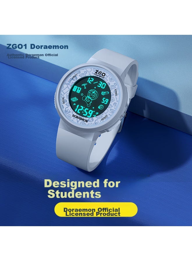 Zgo Doraemon Children's Electronic Watch For Boys, Middle And Elementary School Students, Teenagers, Waterproof Alarm Clock Time-telling Watch 8555 - Image 3