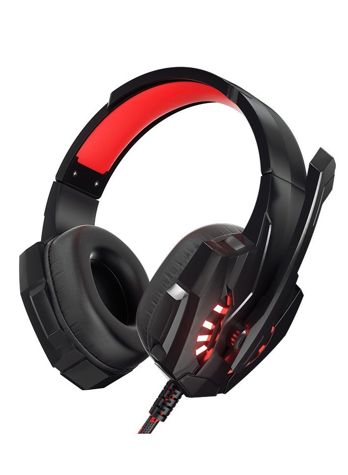 Rock Pow Pc Gaming Headset with Microphone & Led Light,Stereo Bass Surround & Soft Memory Earmuffs, 78.7 Inch Cable Over Ear Wired Gaming Headphones with Noise Cancelling Mic for Pc Ps5 Ps4 Xbox Mac - Image 1