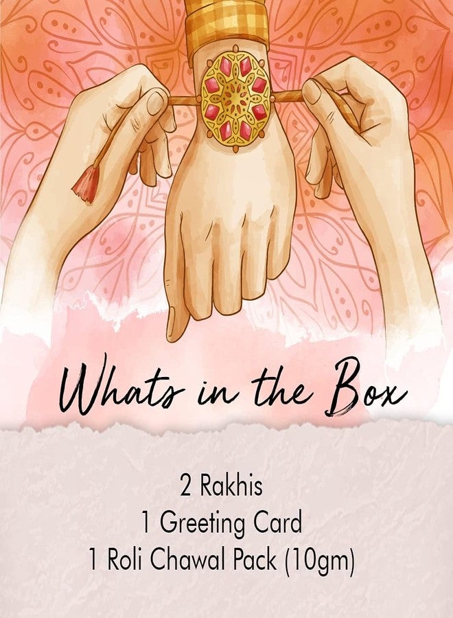 ARCHIES Rakhi Collection For Rakshabandhan | Rakhi For Brother | Rakhi for Bhaiya and Bhabhi | Rakhi Combo Gift Hamper (ASCERTAINABLE-MODERN STYLE RAKHI COMBO) - Image 3